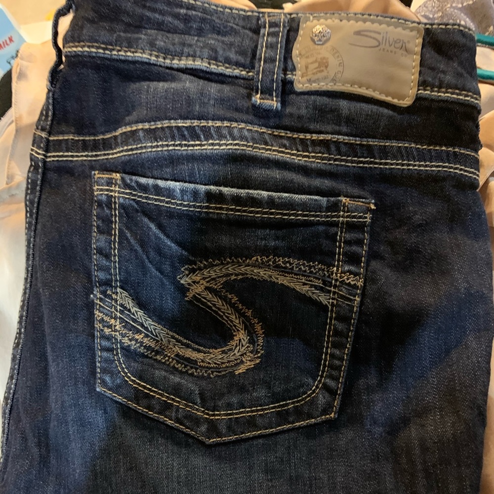 Silver jean shorts